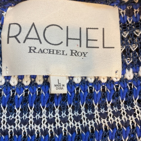 Rachel Roy Blue White Striped Sweater - Picture 4 of 5